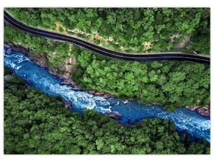 Tablou - Râu între munți, Caucaz, Rusia (70x50 cm)