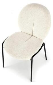 Scaun tapitat K507, crem, stofa, 55x71x87 cm