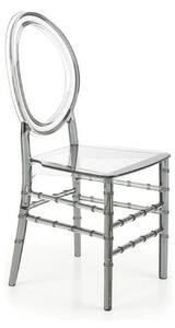 Scaun K513, transparent, policarbonat, 39x50x89 cm