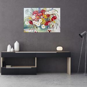 Tablou - Vază cu flori sălbatice (90x60 cm)