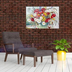 Tablou - Vază cu flori sălbatice (90x60 cm)