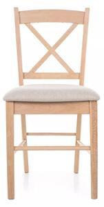 Scaun CD-56, bej deschis/stejar, stofa clasica/lemn, 43x45x85 cm