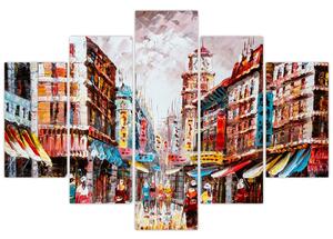 Tablou - Hong Kong, pictură în ulei (150x105 cm)