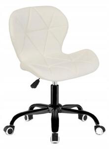 Scaun pivotant de birou ergonomic - piele ecologică Alb