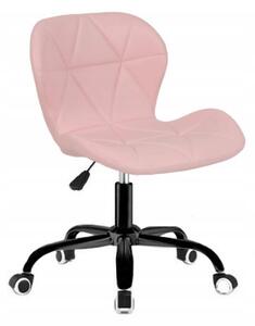 Scaun pivotant de birou ergonomic - piele ecologică Roz