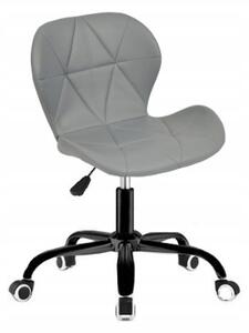 Scaun pivotant de birou ergonomic - piele ecologică Gri