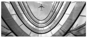 Tablou - Avionul deasupra clădirii (120x50 cm)