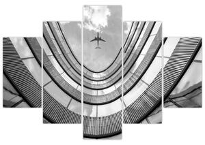 Tablou - Avionul deasupra clădirii (150x105 cm)