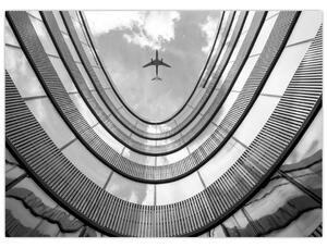 Tablou - Avionul deasupra clădirii (70x50 cm)