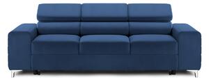 Canapea Extensibilă 3 locuri TIME NEW, cu tetiere reglabile, cu suport lombar, 255x97x94 cm, Albastru-Velluto