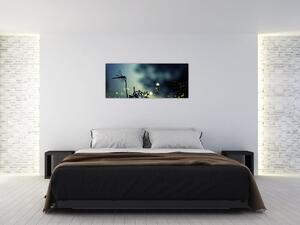 Tablou - Libelula în noaptea strălucitoare (120x50 cm)