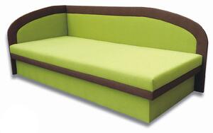 Z0ND0 Pat de o persoană (canapea) 80 cm Melvin (Devon 001 verde + Devon 009 maro) (S). 793133
