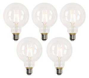 Set de 5 becuri LED inteligente E27 G95 4.5W 470lm 2700-6500K