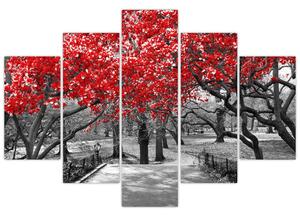 Tablou - Copaci roșii, Central Park, New York (150x105 cm)