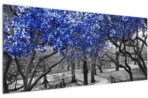 Tablou - Copaci albaștri Central Park, New York (120x50 cm)