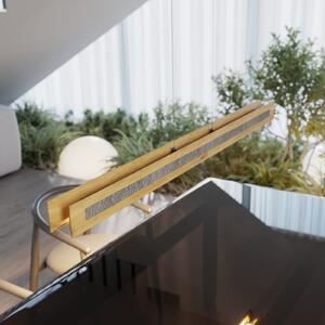 Elobra Lampă suspendată LED Chile S, stejar/granit, lungime 116 cm, reglabil, Lemn, Camera de zi / sufragerie, Lemn, Modern