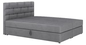 Z0ND0 Pat matrimonial Boxspring 140x200 cm Waller (cu saltea și somieră) (gri închis). 1007715