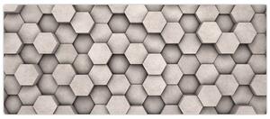 Tablou - Hexagoane design beton (120x50 cm)
