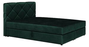 Z0ND0 Pat matrimonial Boxspring 180x200 cm Karum (cu saltea și somieră) (verde închis). 1007786