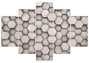 Tablou - Hexagoane design beton (150x105 cm)