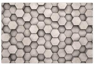 Tablou - Hexagoane design beton (90x60 cm)