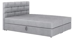 Z0ND0 Pat matrimonial Boxspring 140x200 cm Waller (cu saltea și somieră) (gri). 1007722