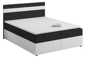 Z0ND0 Pat matrimonial Boxspring 140x200 cm Mimosa (cu saltea și somieră) (alb + negru). 1007804