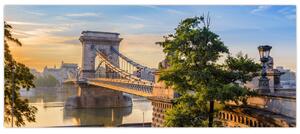 Tablou - Pod peste râu, Budapesta, Ungaria (120x50 cm)
