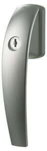 Maner fereastra cu cheie Roto Swing, lungimea patratului 43 mm, cu suruburi de montaj, cu logo, culoare titan