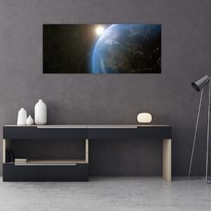 Tablou - Pământul privit din spațiu (120x50 cm)