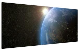 Tablou - Pământul privit din spațiu (120x50 cm)