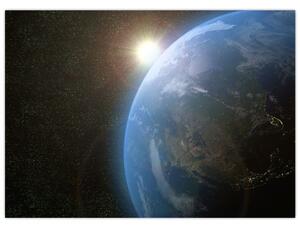 Tablou - Pământul privit din spațiu (70x50 cm)