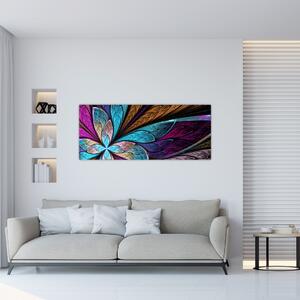 Tablou - Floare, abstracție (120x50 cm)