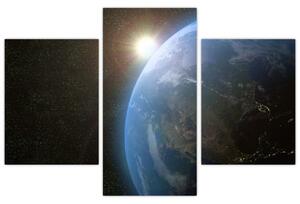 Tablou - Pământul privit din spațiu (90x60 cm)