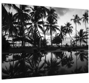 Tablou pe sticlă - Insula tropicală (70x50 cm)