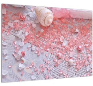 Tablou - Atmosfera de litoral în nuanțe roz (70x50 cm)