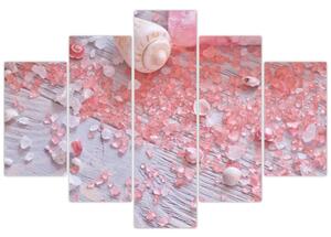 Tablou - Atmosfera de litoral în nuanțe roz (150x105 cm)
