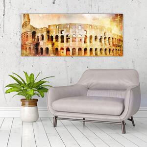 Tablou - Pictură digitală, Colosseum, Roma, Italia (120x50 cm)