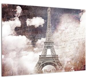 Tablou pe sticlă - Turnul Eiffel, Paris, Franța (70x50 cm)