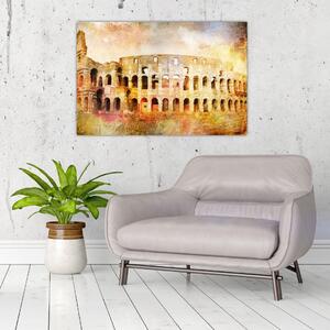 Tablou - Pictură digitală, Colosseum, Roma, Italia (90x60 cm)