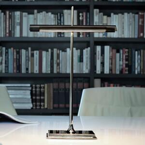 FLOS Goldman - lampă de masă cu USB, gri fumuriu, reglabil, Gri, Studiu / Birou, Metal, Design