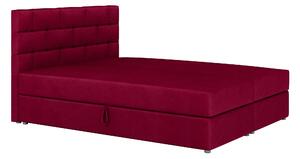 Z0ND0 Pat matrimonial Boxspring 140x200 cm Waller Comfort (bordo) (cu somieră și saltea). 1056369