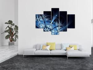 Tablou - Floare albastru închis (150x105 cm)