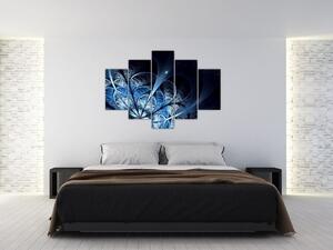 Tablou - Floare albastru închis (150x105 cm)