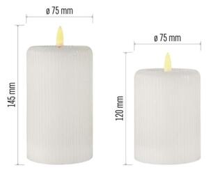 Set 2x lumânări LED, alimentare 4xAA + telecomandă
