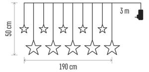 Ghirlandă LED pentru exterior 125xLED/1,9m IP44 alb cald