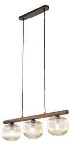 Candelabru pe cablu SALVIA 3xE14/10W/230V maro/maro fumuriu