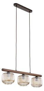 Candelabru pe cablu SALVIA 3xE14/10W/230V maro/maro fumuriu