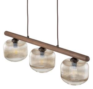Candelabru pe cablu SALVIA 3xE14/10W/230V maro/maro fumuriu