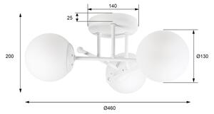 Plafonieră aplicată MALENA 3xE14/5W/230V albă